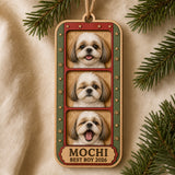 Personalized Vintage Photo Booth Dog Photo Wood Ornament - Custom Pet Keepsake - image 3