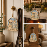 Personalized Big Sister Pregnancy Reveal Pup Photo Wood Ornament - Custom Pet Keepsake - image 2