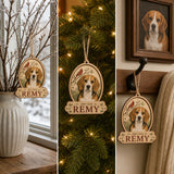 Personalized Cardinal Window Pet Memorial Photo Wood Ornament - Custom Pet Keepsake - image 2