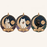 Personalized Celestial Zodiac Dog Photo Wood Ornament - Custom Pet Keepsake - image 4
