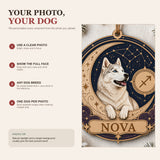Personalized Celestial Zodiac Dog Photo Wood Ornament - Custom Pet Keepsake - image 7