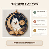 Personalized Celestial Zodiac Dog Photo Wood Ornament - Custom Pet Keepsake - image 9