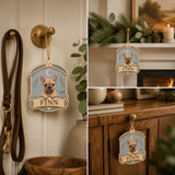 Personalized Puppy First Christmas Photo Wood Ornament - Custom Pet Keepsake - image 2