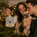 Personalized Puppy First Christmas Photo Wood Ornament - Custom Pet Keepsake - image 5