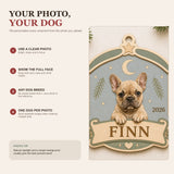Personalized Puppy First Christmas Photo Wood Ornament - Custom Pet Keepsake - image 7
