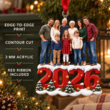Custom Photo Four Generations Together Acrylic Ornament — Product details