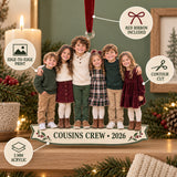 Custom Photo Cousins Crew Lineup Acrylic Ornament — Product details