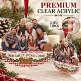 Custom Photo Family Picnic Reunion Acrylic Ornament — Flat acrylic material