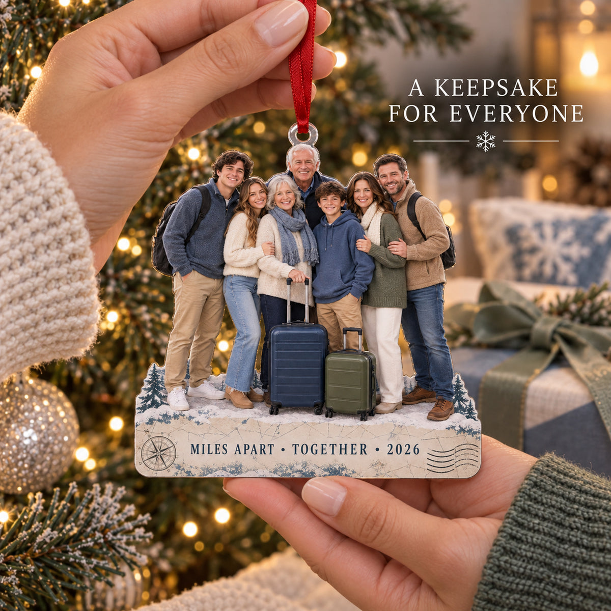 Custom Photo Destination Family Gathering Acrylic Ornament — Gift inspiration