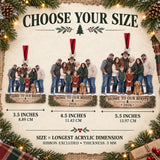 Custom Photo Family Farm Homecoming Acrylic Ornament — Size guide