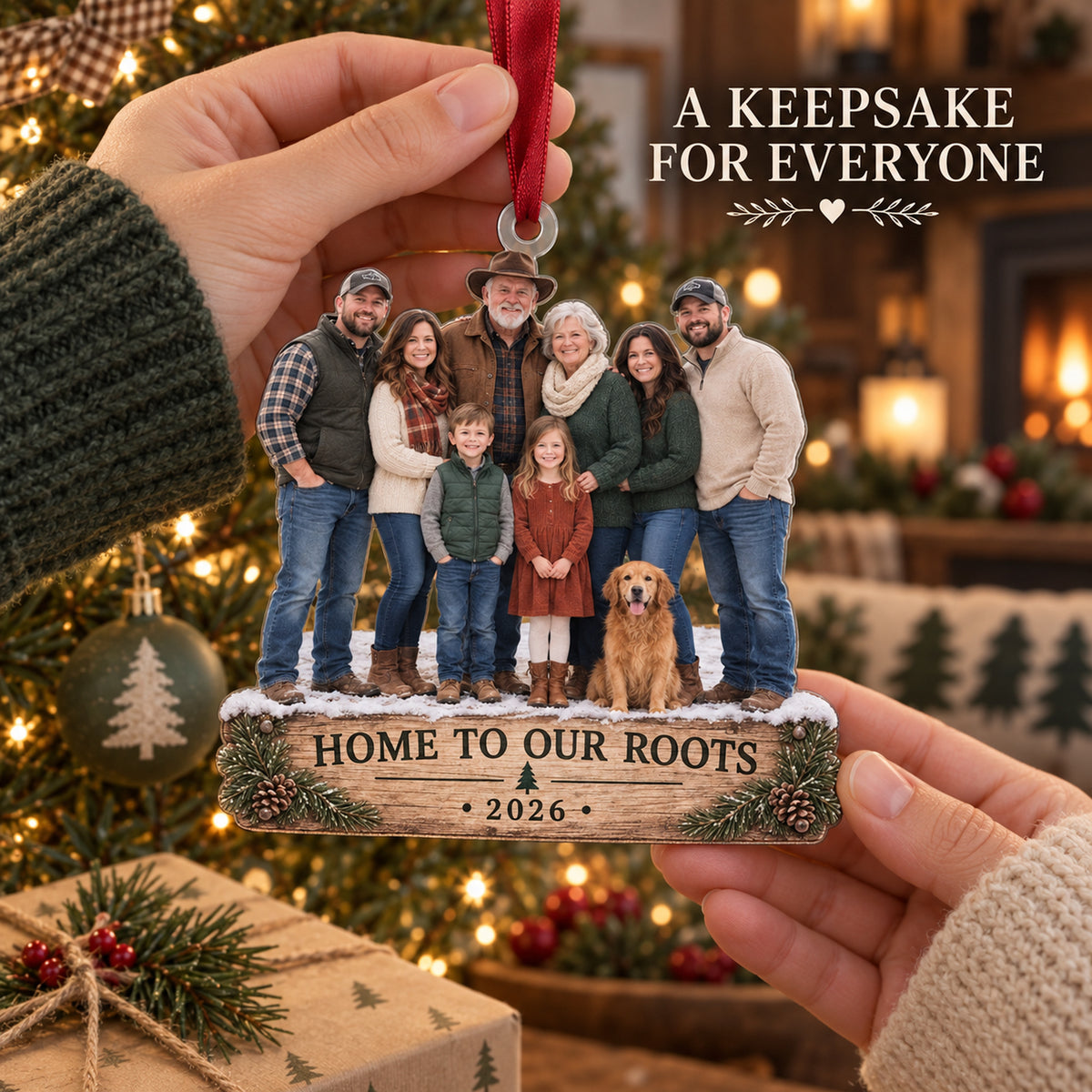 Custom Photo Family Farm Homecoming Acrylic Ornament — Gift inspiration