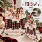 Custom Photo Holiday Pajama Generations Acrylic Ornament — Flat acrylic material