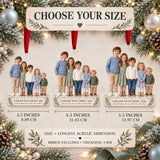 Custom Photo Grandkids Growth Lineup Acrylic Ornament — Size guide