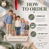 Custom Photo Grandkids Growth Lineup Acrylic Ornament — How to order