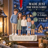 Custom Photo Grandkids Growth Lineup Acrylic Ornament — Production and delivery