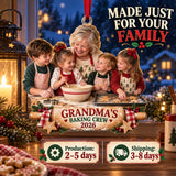 Custom Photo Grandma Baking Crew Acrylic Ornament — Production and delivery