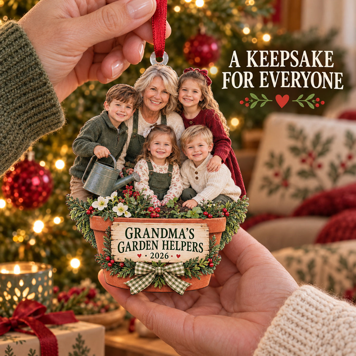 Custom Photo Grandma s Garden Helpers Acrylic Ornament — Gift inspiration