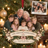 Custom Photo Grandparents Anniversary Circle Acrylic Ornament — Main design