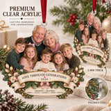 Custom Photo Grandparents Anniversary Circle Acrylic Ornament — Flat acrylic material