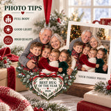 Custom Photo Holiday Hug Pile Acrylic Ornament — Personalization guide