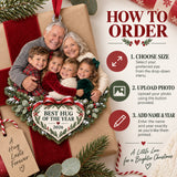 Custom Photo Holiday Hug Pile Acrylic Ornament — How to order