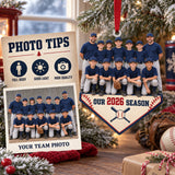 Custom Photo Baseball Full Team Season Photo Acrylic Ornament — Personalization guide