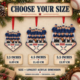 Custom Photo Baseball Full Team Season Photo Acrylic Ornament — Size guide