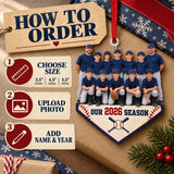 Custom Photo Baseball Full Team Season Photo Acrylic Ornament — How to order