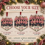 Custom Photo Softball Full Team Season Photo Acrylic Ornament — Size guide
