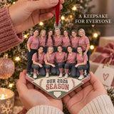 Custom Photo Softball Full Team Season Photo Acrylic Ornament — Gift inspiration