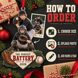 Custom Photo Pitcher Catcher Battery Acrylic Ornament — How to order