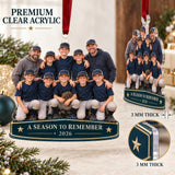 Custom Photo End of Season Team Banquet Acrylic Ornament — Flat acrylic material