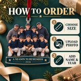Custom Photo End of Season Team Banquet Acrylic Ornament — How to order