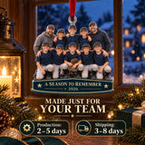 Custom Photo End of Season Team Banquet Acrylic Ornament — Production and delivery
