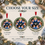 Custom Photo Team Huddle Circle Acrylic Ornament — Size guide