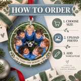 Custom Photo Team Huddle Circle Acrylic Ornament — How to order
