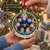 Custom Photo Team Huddle Circle Acrylic Ornament — Gift inspiration