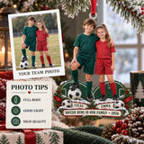 Custom Photo Sibling Soccer Duo Acrylic Ornament — Personalization guide