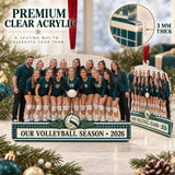 Custom Photo Full Team Net Lineup Acrylic Ornament — Flat acrylic material