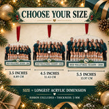 Custom Photo Full Team Net Lineup Acrylic Ornament — Size guide