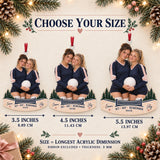 Custom Photo Setter and Hitter Duo Acrylic Ornament — Size guide