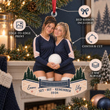 Custom Photo Setter and Hitter Duo Acrylic Ornament — Product details