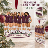 Custom Photo Teammates Arms Linked Acrylic Ornament — Flat acrylic material