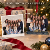 Custom Photo Volleyball Team Banquet Acrylic Ornament — Personalization example