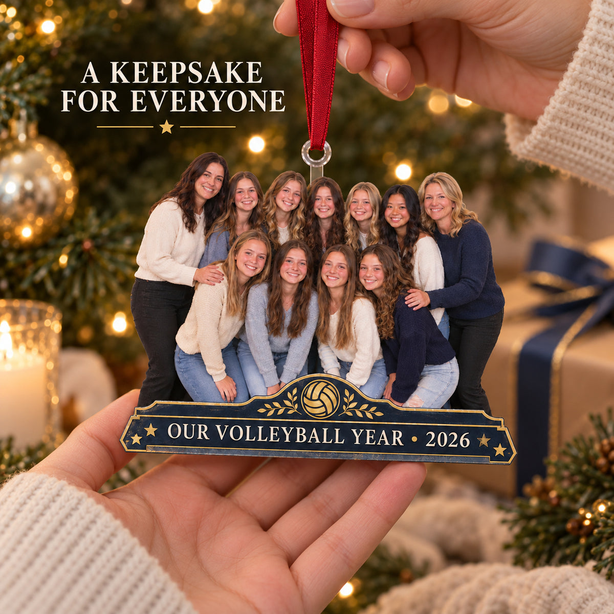 Custom Photo Volleyball Team Banquet Acrylic Ornament — Gift inspiration
