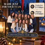 Custom Photo Volleyball Team Banquet Acrylic Ornament — Production and delivery