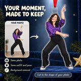 Custom Photo Dance Floor Legend Acrylic Ornament — Personalization example