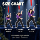 Custom Photo Dance Floor Legend Acrylic Ornament — Size guide