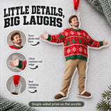 Custom Photo Ugly Sweater Star Acrylic Ornament — Product details