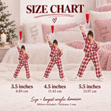Custom Photo Pajama Party Pose Acrylic Ornament — Size guide